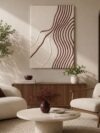 Abstract Curved Lines Tufted Wall Rug