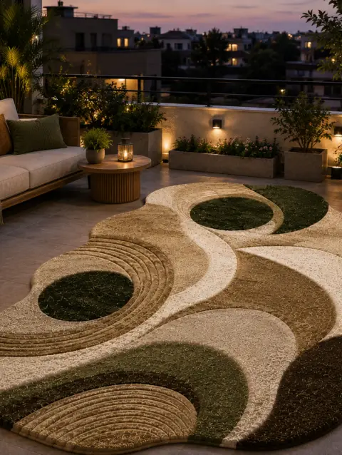 Modern hand tufted area rug