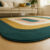 Modern geometric hand tufted rug with abstract design
